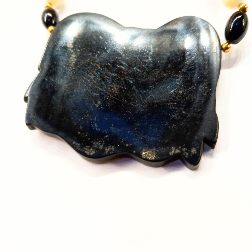 REDUCED Vintage Inlaid Panda Necklace - Picture 6 of 6